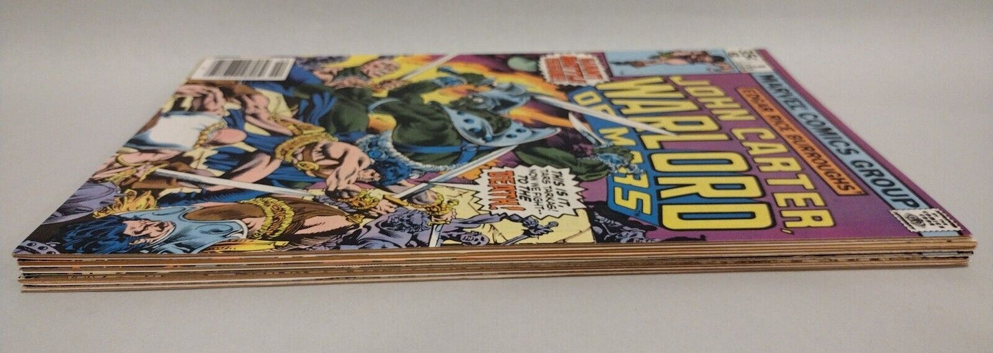 John Carter Warlord Of Mars 1977 Marvel Comic Lot 9 10 11 12 13 14 Dejah Thoris