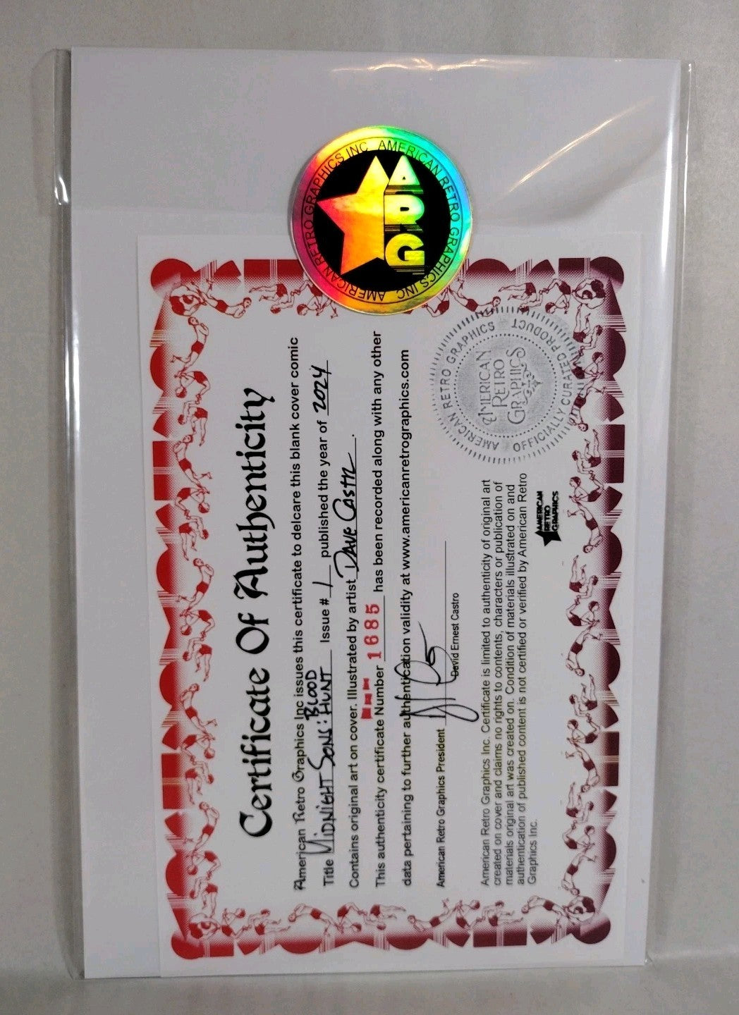 Midnight Sons Blood Hunt #1 Marvel Red Sketch Variant W Original DCastr Art