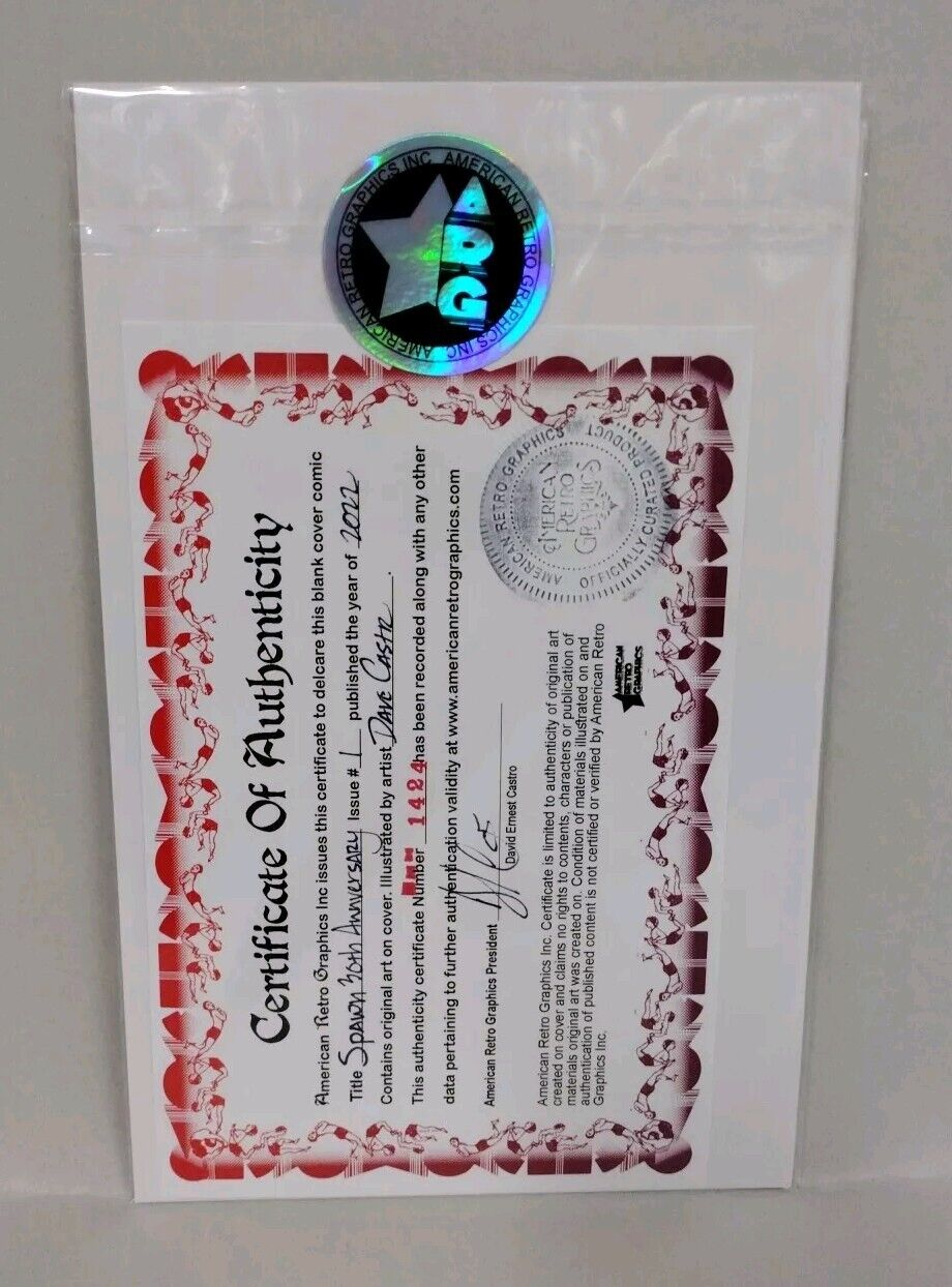 Spawn #1 Facsimile (2022) Image Sketch Cover Comic W Original Art Dave Castr