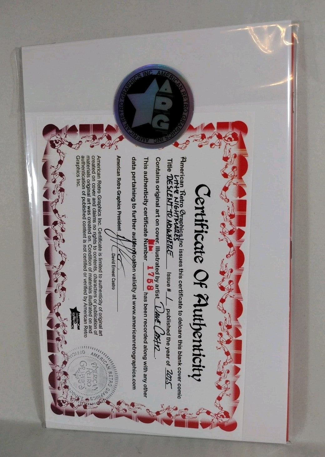 Little Nightmares Descent To Nowhere 1 Titan Sketch Cover Comic W OG DCastr Art