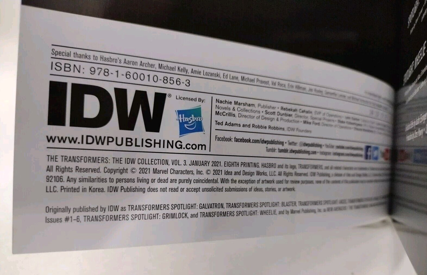 Transformers: The IDW Collection Vol 3 (2021) Hardcover New