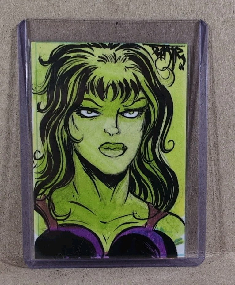 Dave Castr Crusin (2025) OAC Sketch Card W Original Marvel She-Hulk Art ACEO