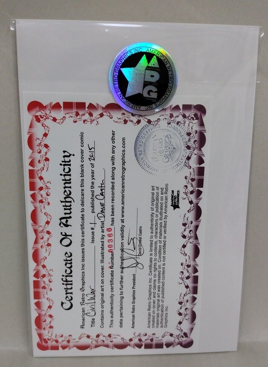 CIVIL WAR #1 (2015) Marvel Sketch Variant W Original Art DCastr Captain America