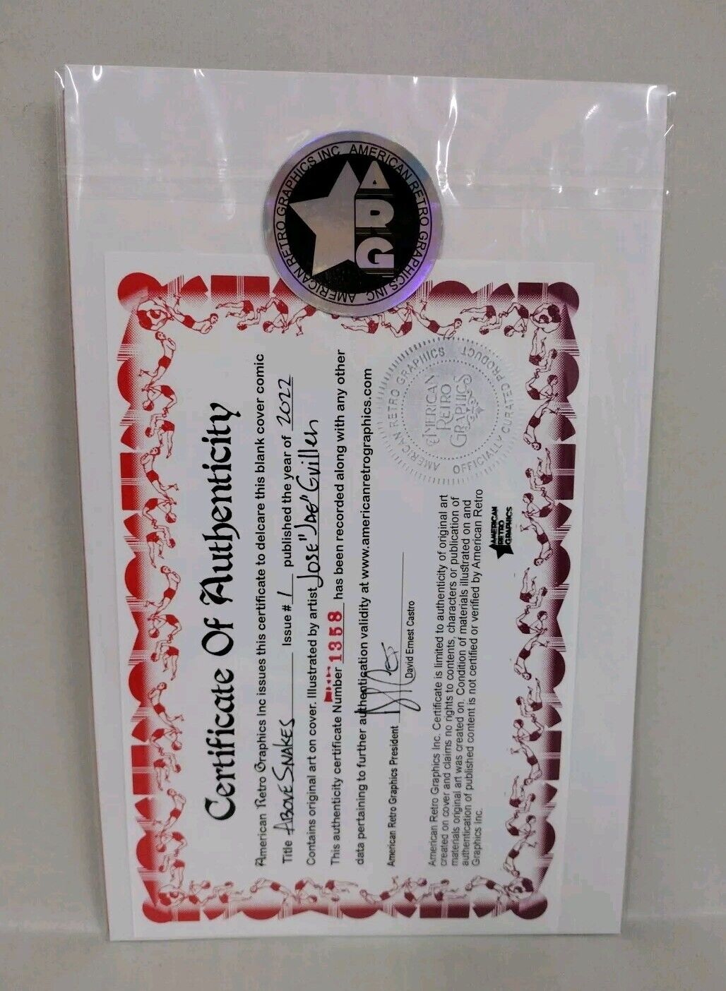 Above Snakes #1 (2022) Image Blank Cover Comic w Original Dirt Art Jose Guillen