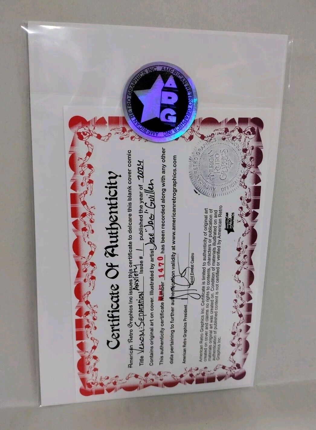 VENOM Separation Anxiety #1 (2024) Marvel Sketch Var W Original Jose Guillen Art