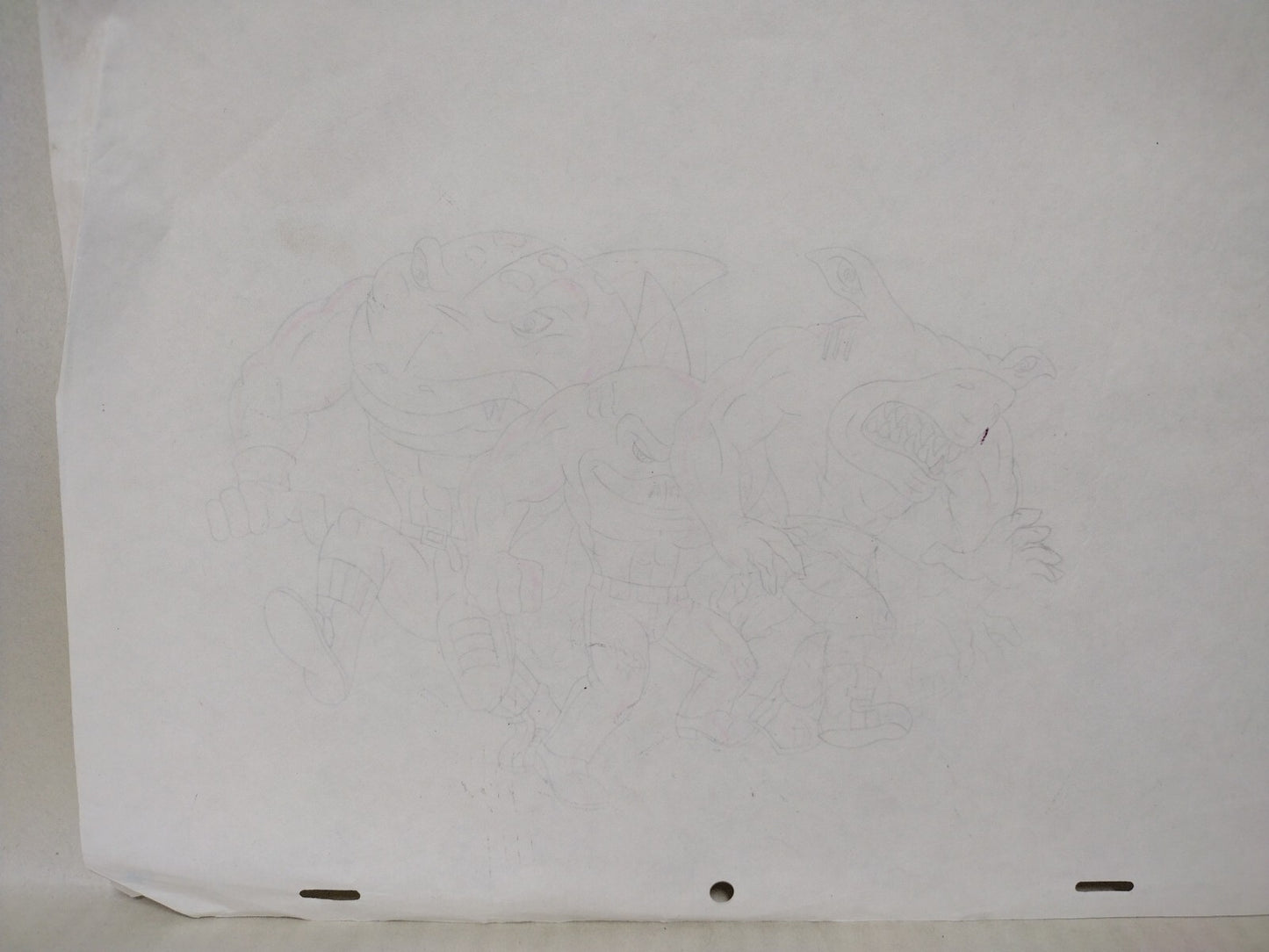 Street Sharks 1996 Original Animation Production Cel Slammu Streex Jab W Drawing
