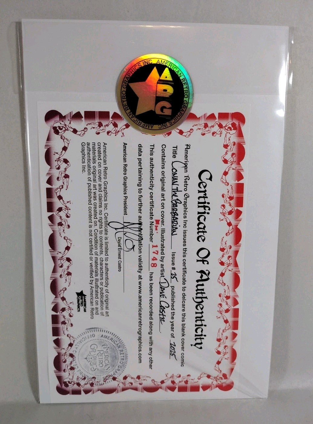 Conan #25 (2025) Titan Comic Sketch Cover Variant W Original Dave Castr Art