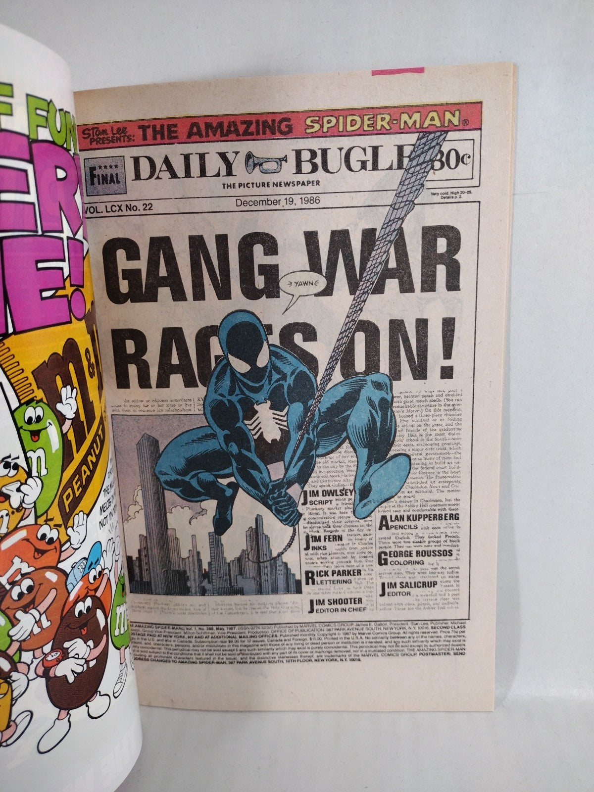 Amazing Spider-Man #288 (1987) Marvel Comic Gang War Story Arc Conclusion VF-NM