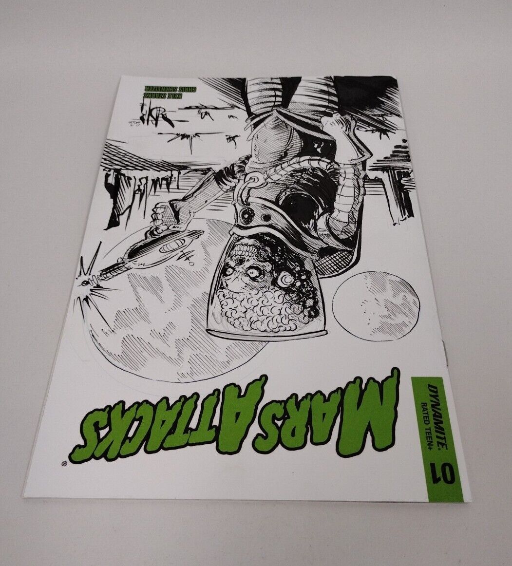 Mars attacks#1 (2018)Blank Cover Comic w Original Art Dcastr