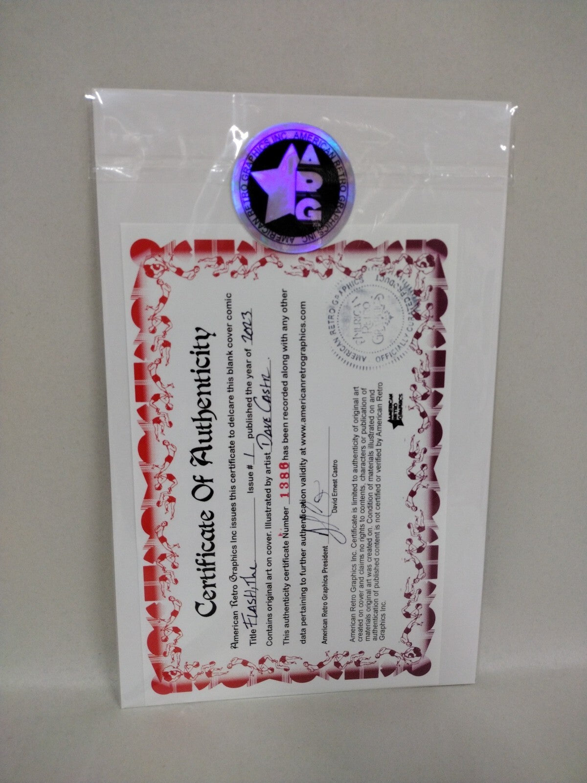 FLASH, THE (DAWN OF DC) #1 Blank Sketch Cover Variant W Original Dave Castr Art