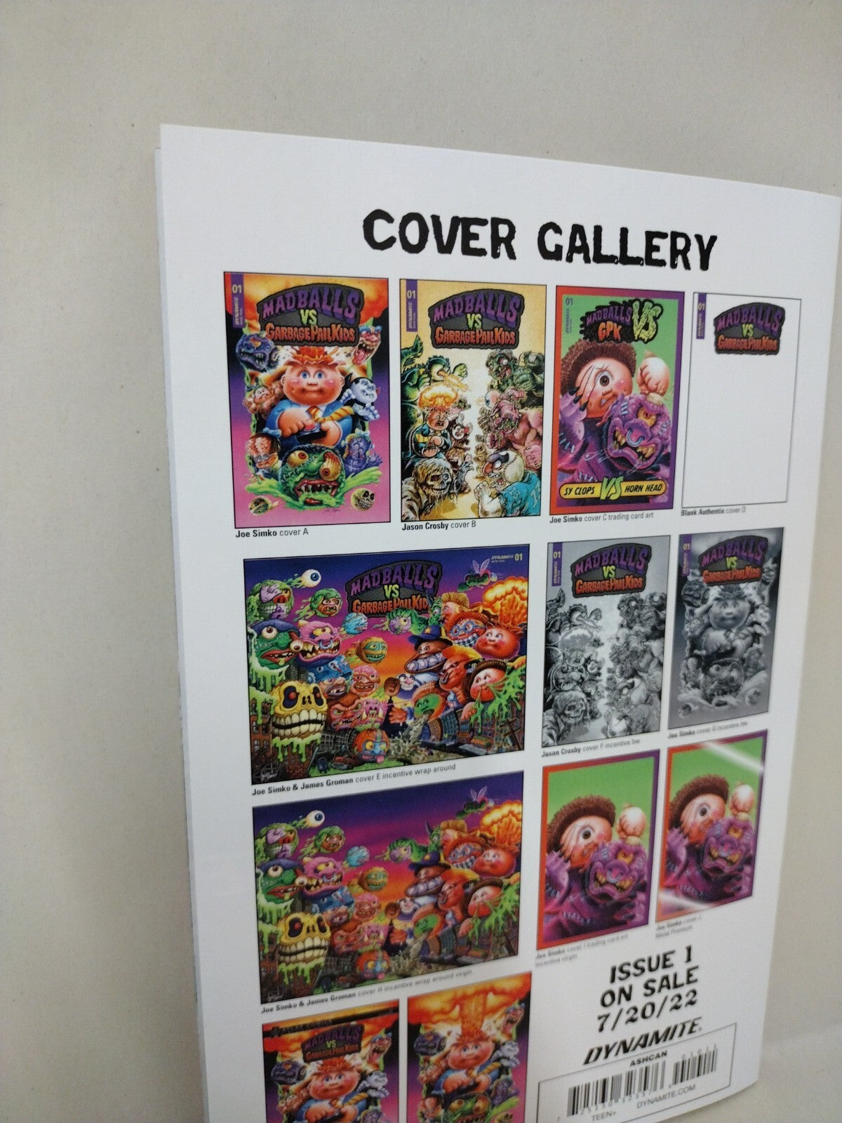 Madballs Vs Garbage Pail Kids #1 (2022) Ashcan Dynamite Comic 1 Per Store NM