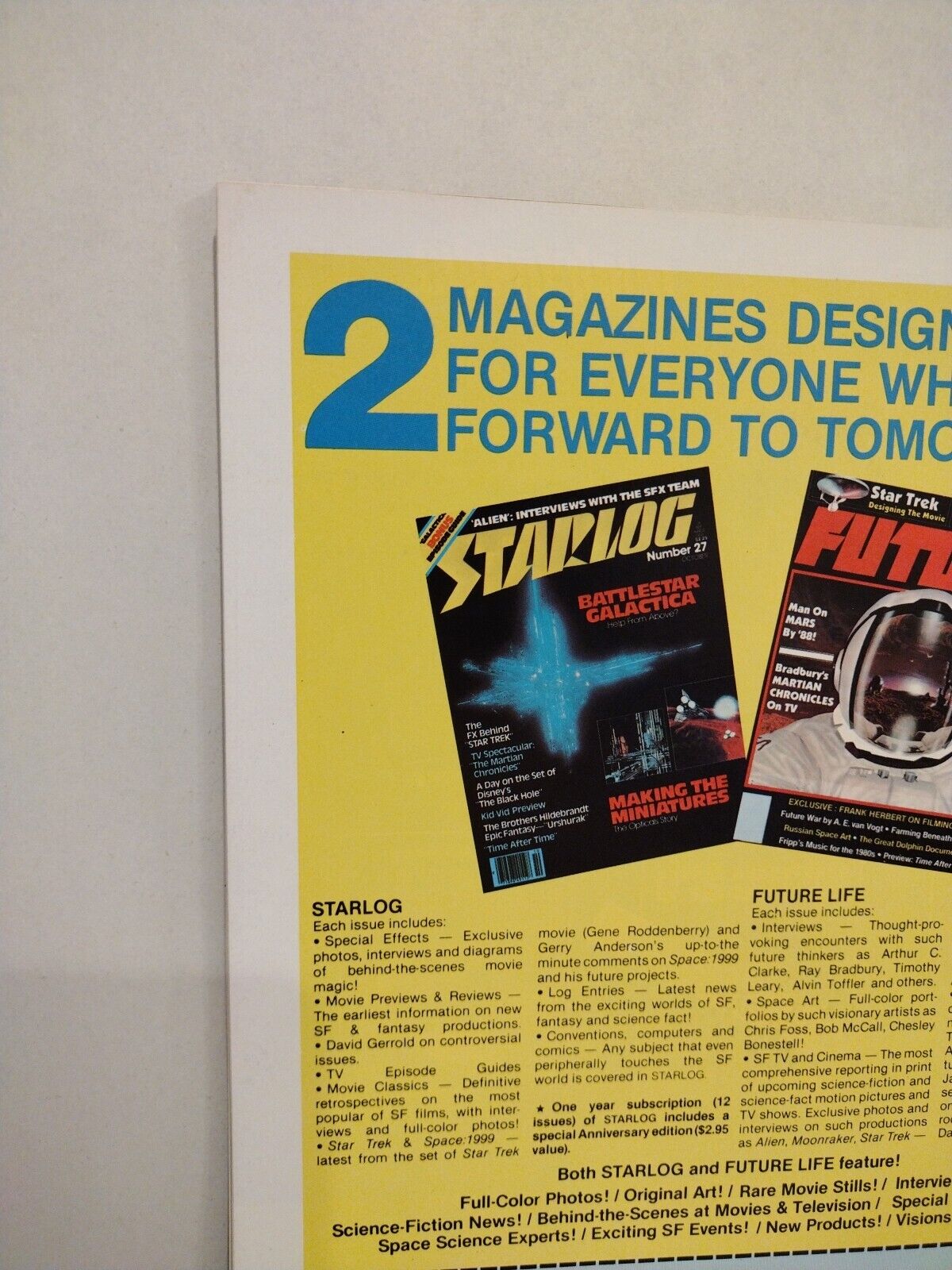 Fangoria #3 (1979) Starlog Horror Magazine Alien w Poster Richard Matheson