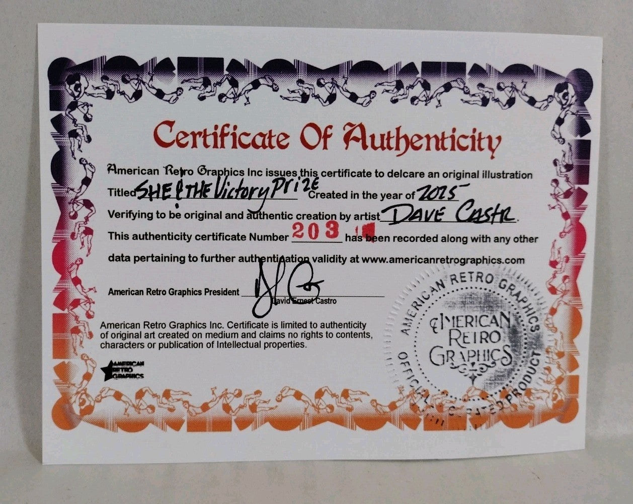 She That Kills The Dead (2025) Original 9 X 12" Dave Castr Inked Art W COA