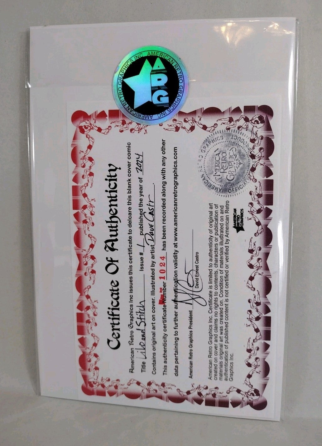 Lilo & Stitch #1 Disney Dynamite Sketch Variant Cover W Original Dave Castr Art