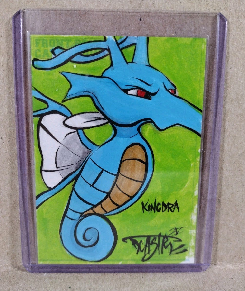 DCastr 2025 Front Row Show Exclusive Sketch Card W Original Pokemon Kingdra Art