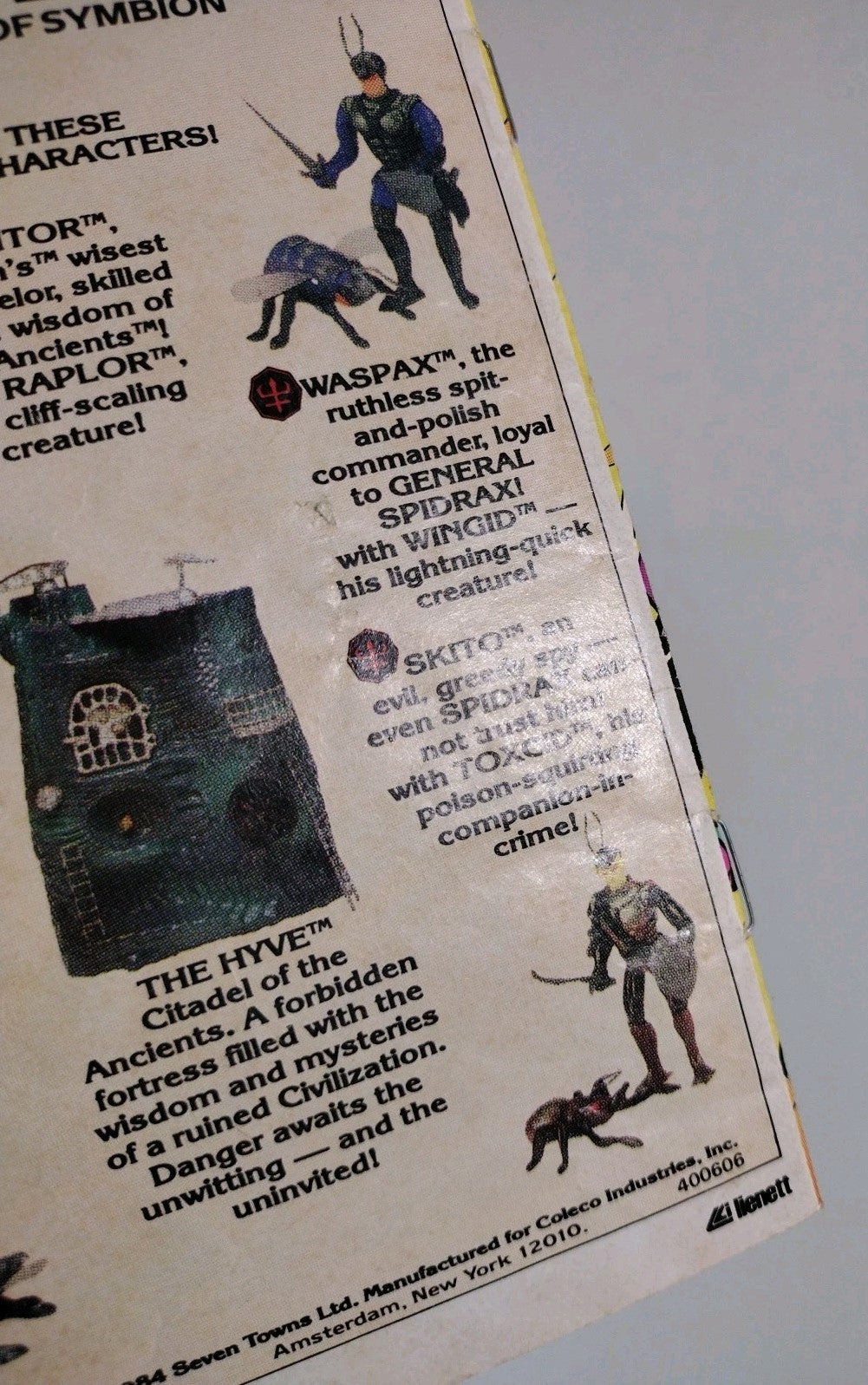 Sectaurs (1984) Coleco Action Figure Mini Comic Waspax And Wingid VG