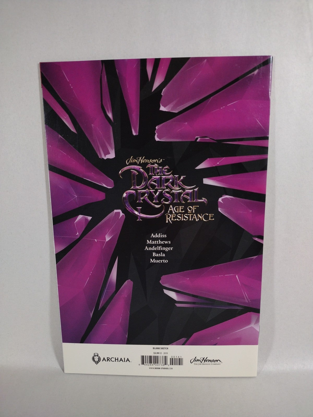 Dark Crystal Age of Resistance #1 (2019) Archia Blank Variant Glossy Cover VF/NM