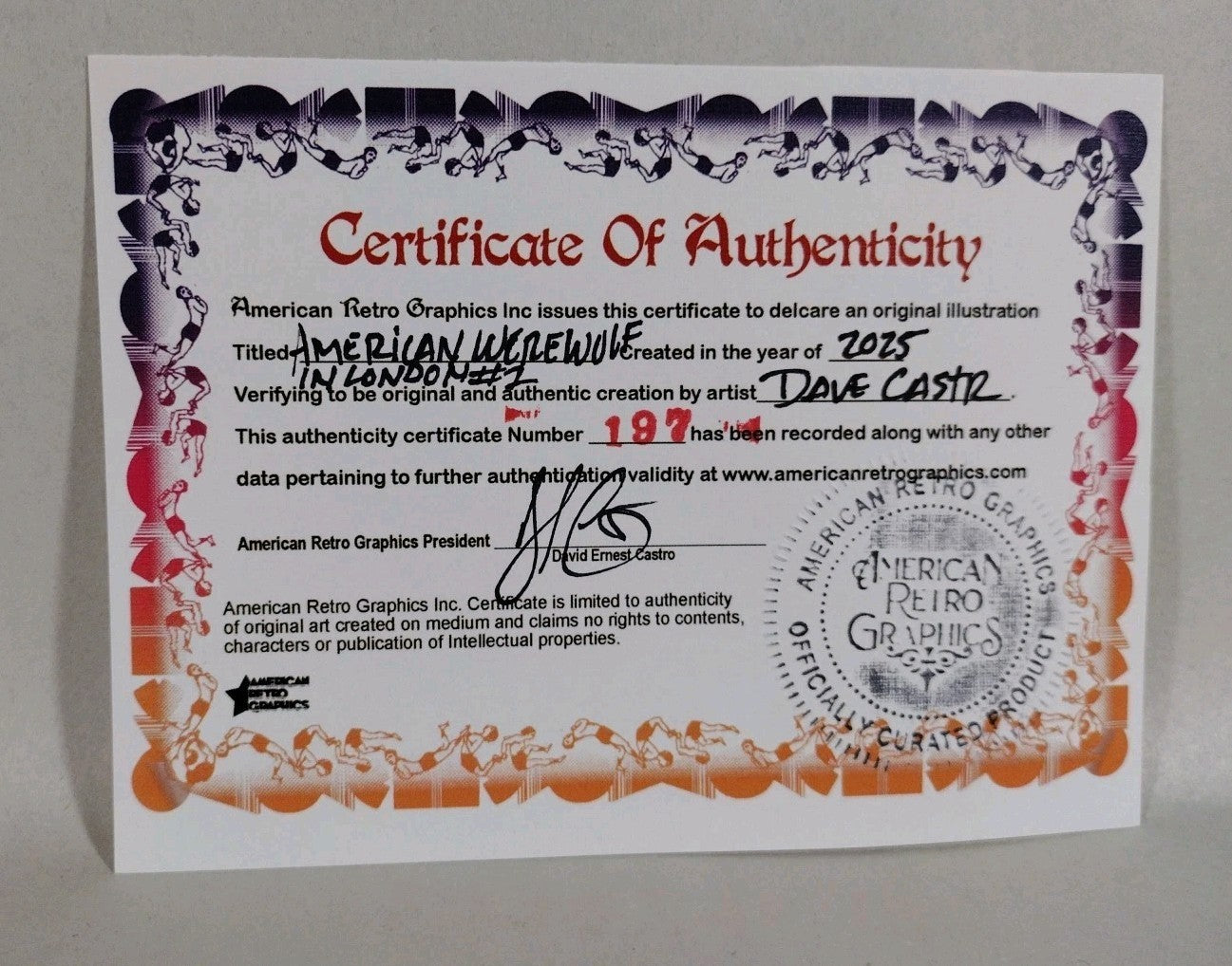 American Werewolf In London #2 (2025) Faux Comic Cover Original + Color DCastr