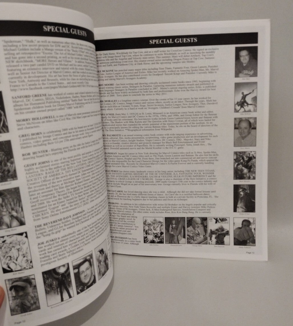 MegaCon Comic Convention 2011 Program Signed 10x J Scott Campbell Roy Thomas +