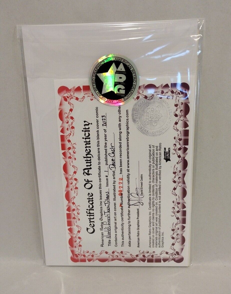 World's Finest Teen Titans #1 Sketch Variant Comic w Original Dave Castr Art