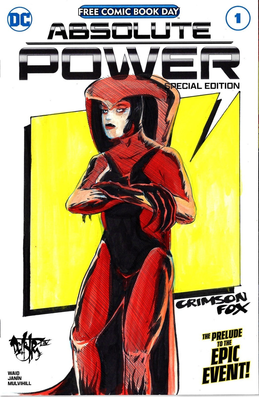 Absolute Power 1 (2024) DC Comic Sketch Var Cover W Original