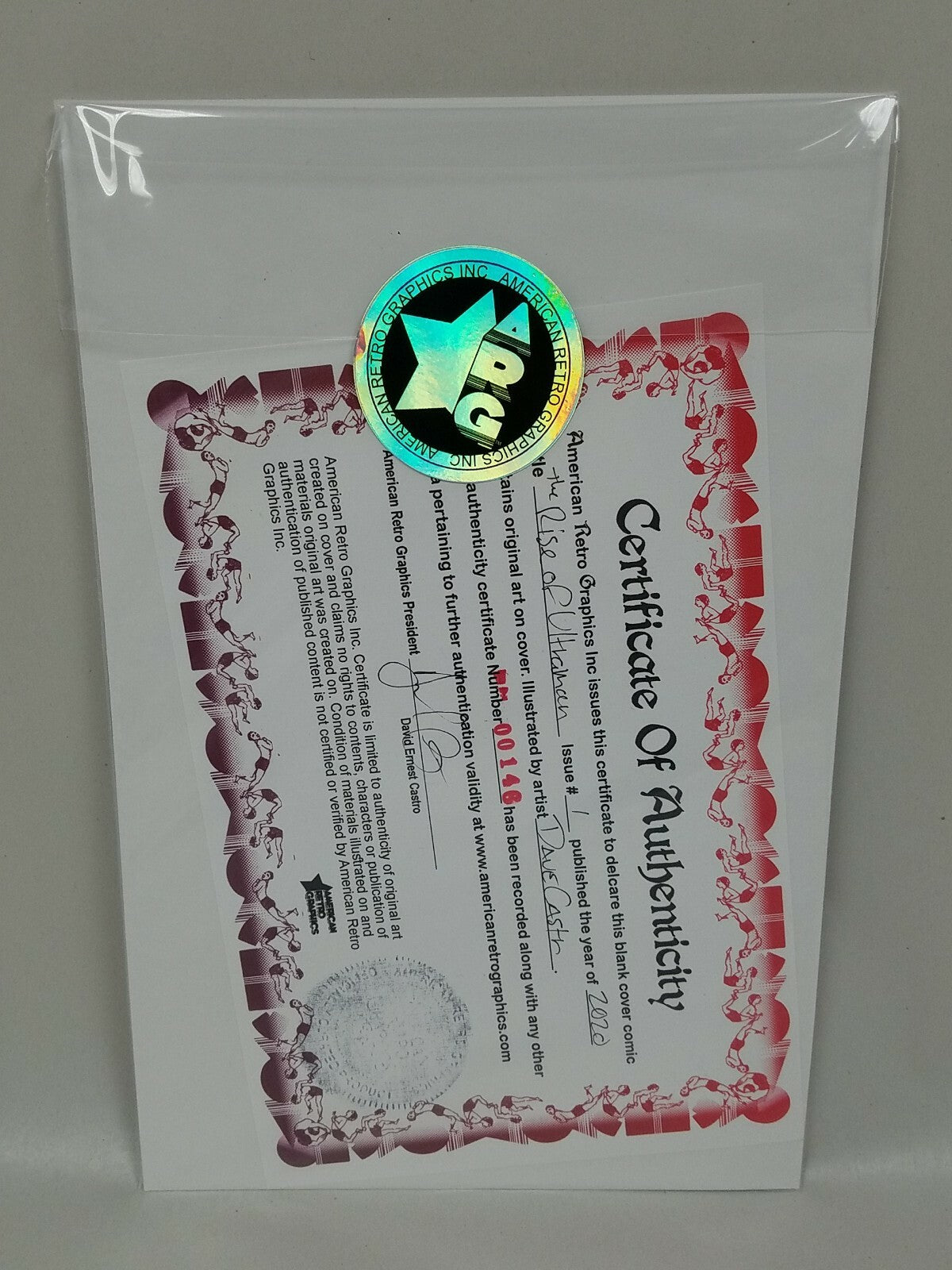 Rise of Ultraman #1 (2020) Sketch Cover Variant Comic W Original Dave Castr Art