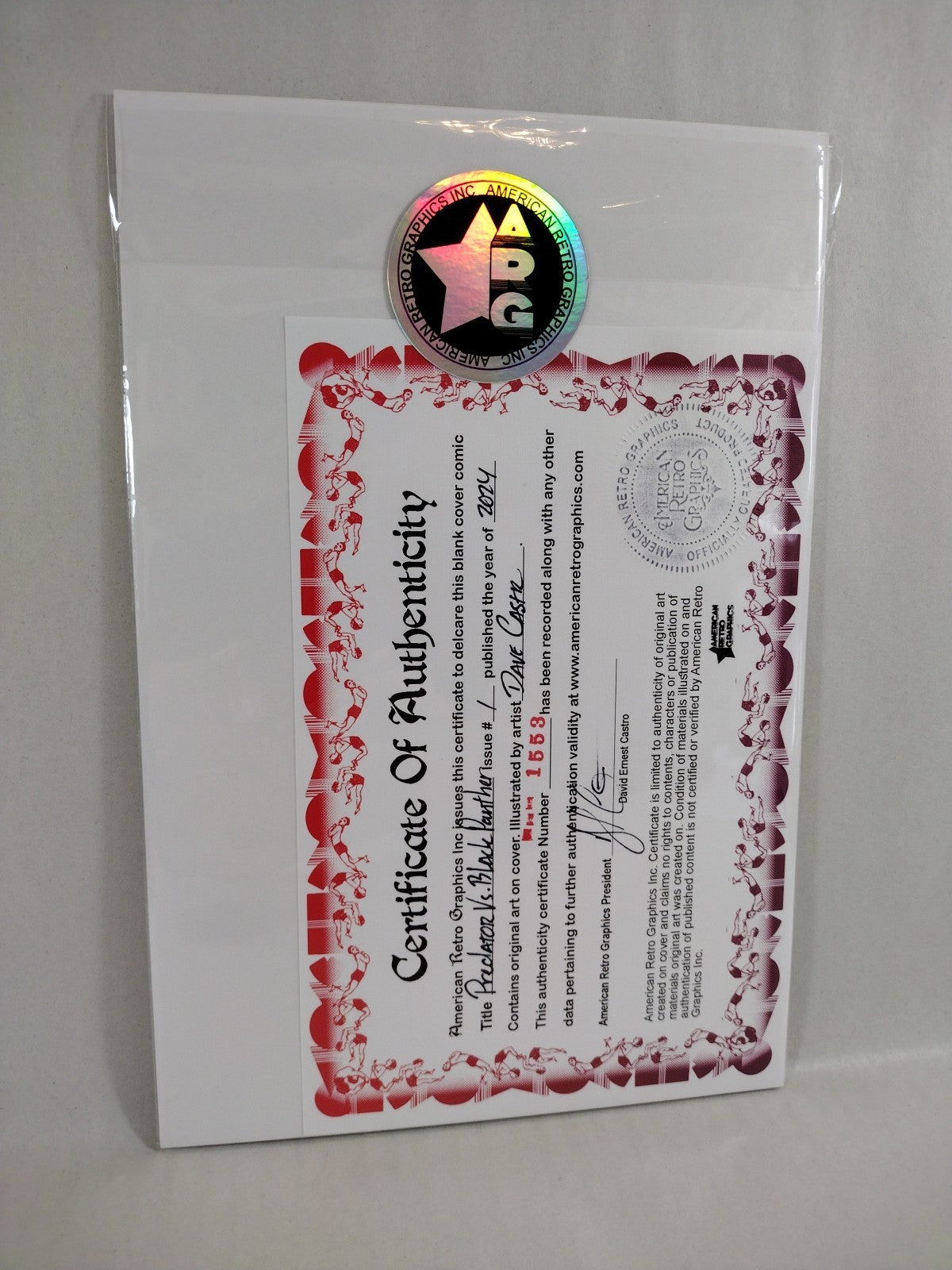 Predator Vs Black Panther 1 (2024) Marvel Sketch Cover W Original Dave Castr Art