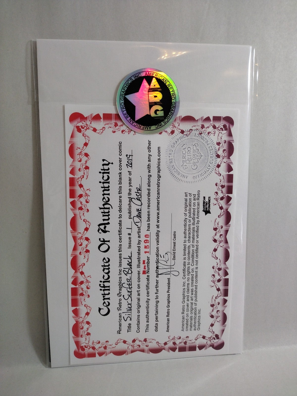 Silver Surfer Black (2019) Marvel Sketch Cover Variant W Original Dave Castr Art