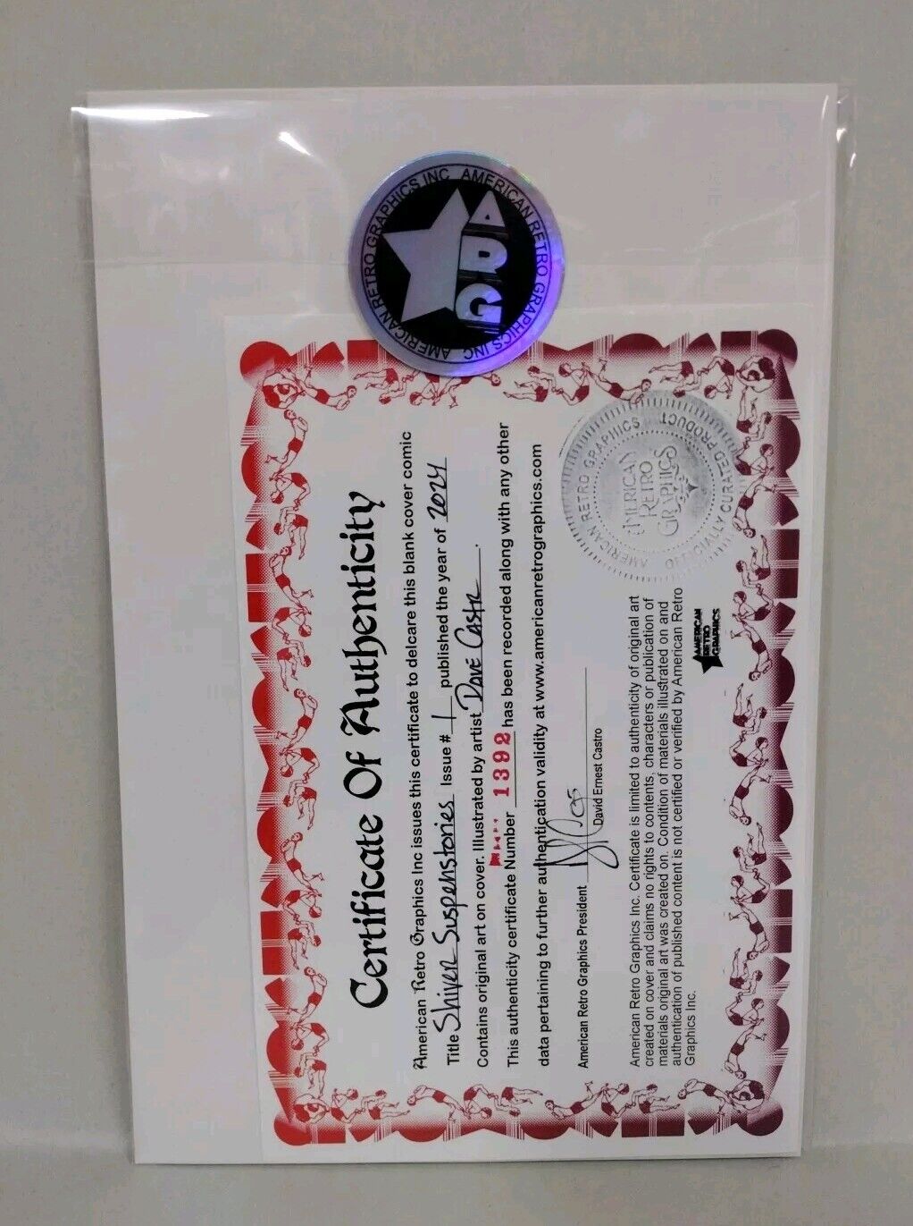 Shiver Suspenstories #1 (2024) EC Comic Sketch Cover W Original Dave Castr Art