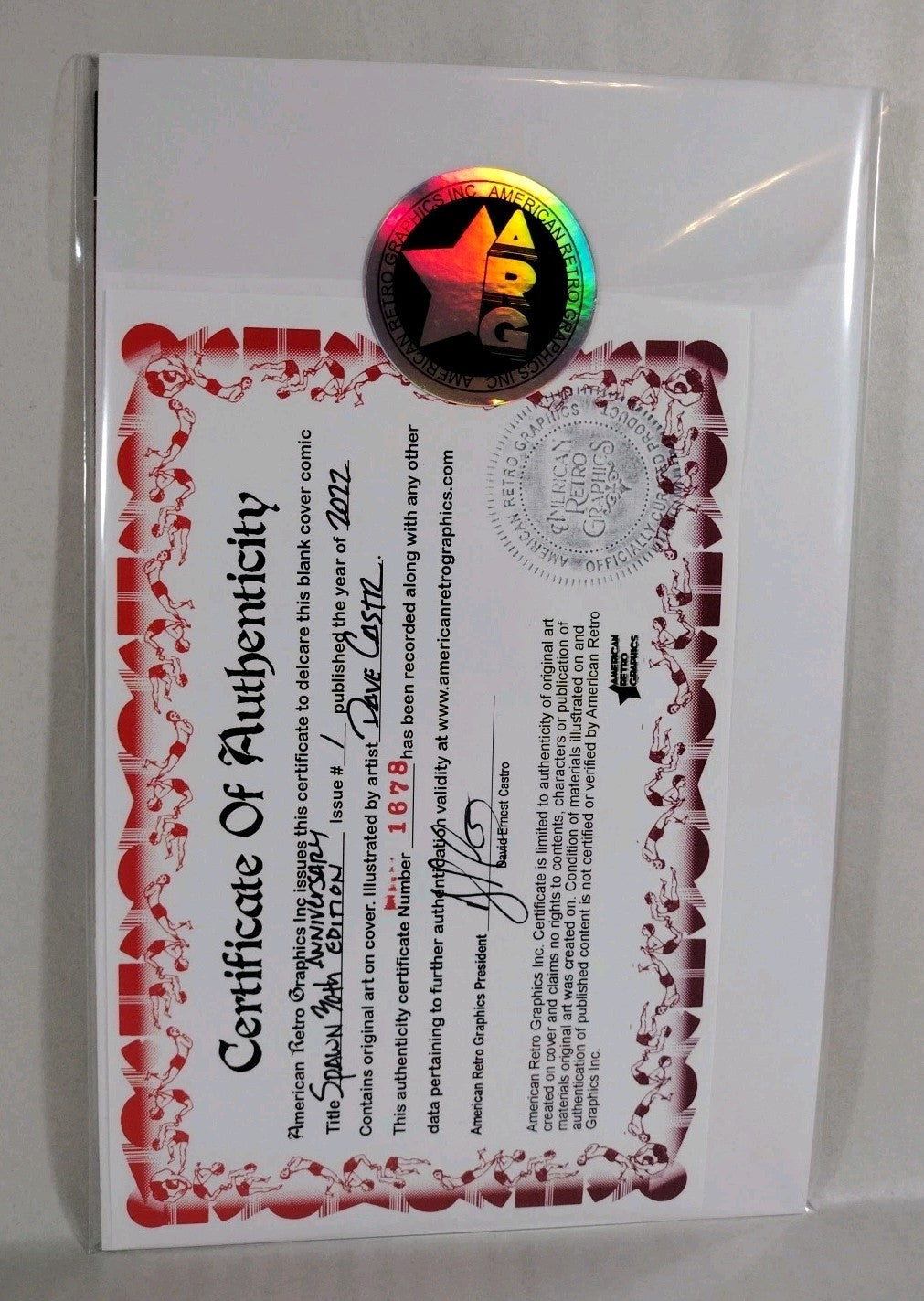 Spawn 1 30th Anniversary 2022 Sketch Cover Image Comic w Original Dave Castr Art