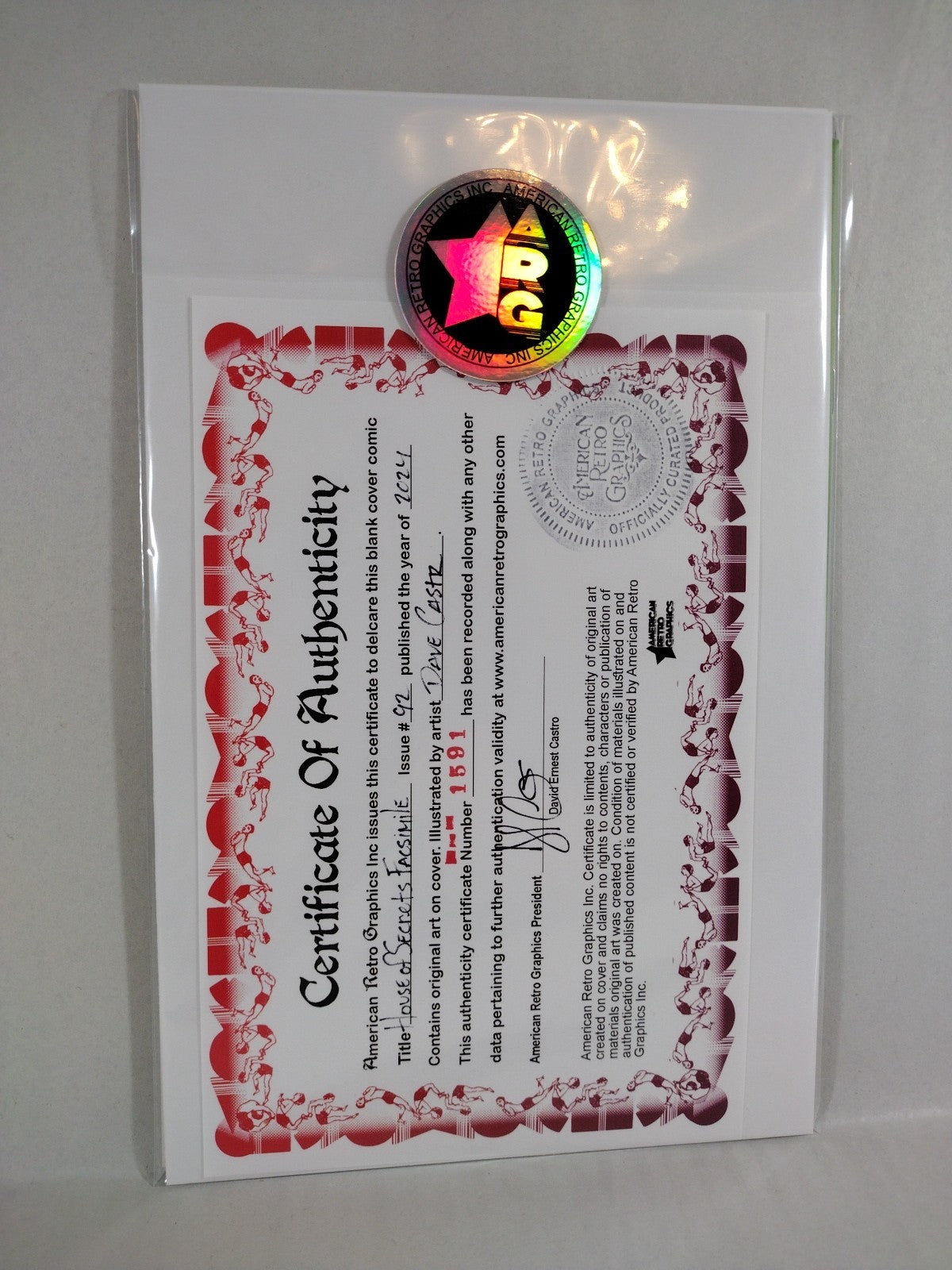 House Of Secrets 92 Facsimile (2024) DC Comic Sketch Cover W Original DCastr Art