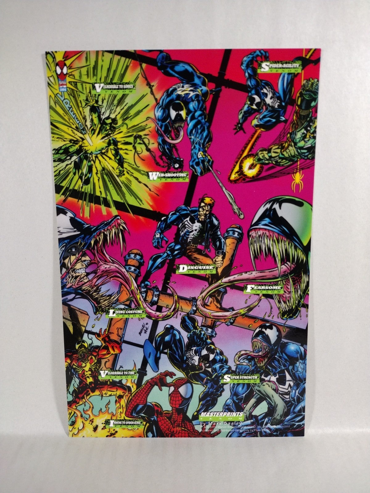 Marvel Master Prints (1994) Complete Fleer Uncut 9 Card Set Mark Bagley Sealed