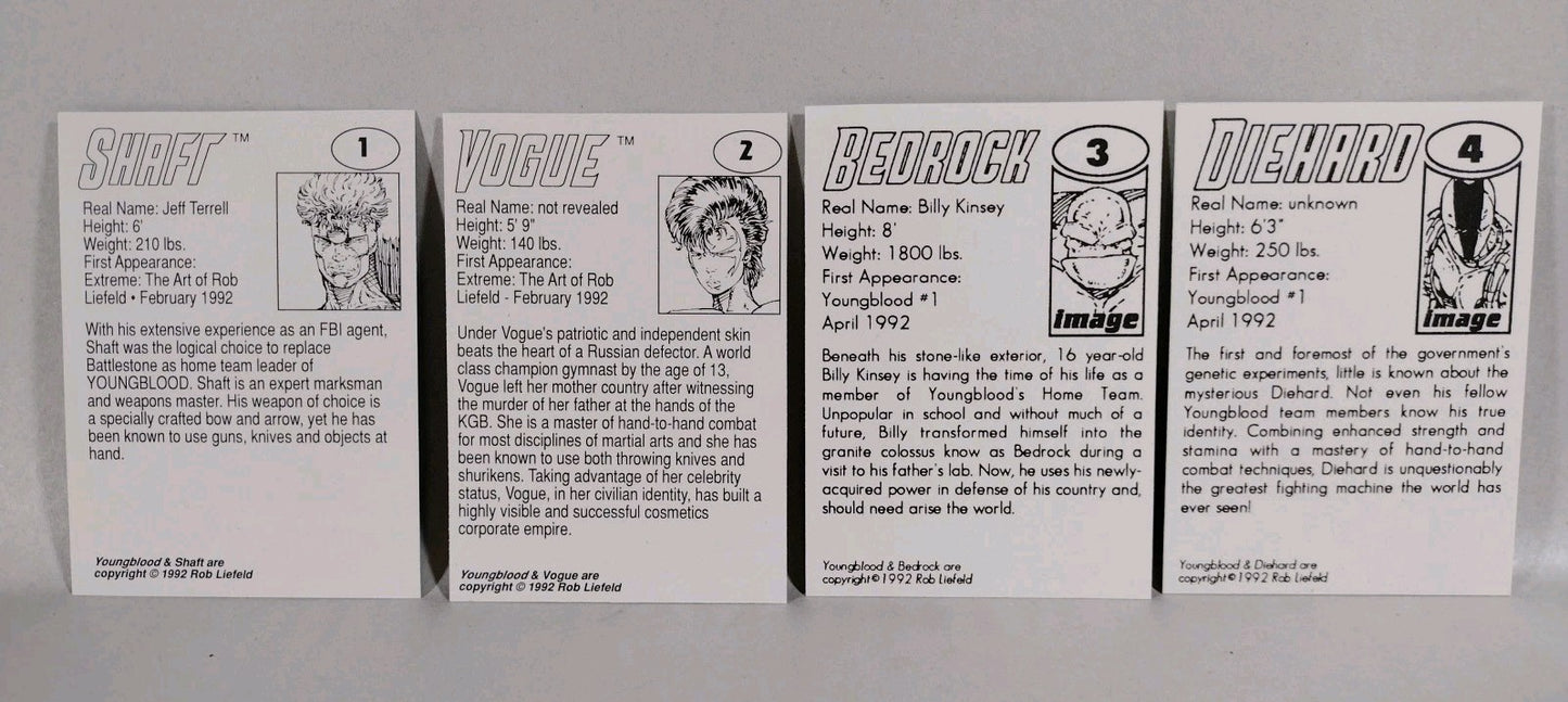 Youngblood Vol 1 (1992) Image Comic Lot Set #1 2 3 4 5 6 7 8 9 10 W Cards VF-NM