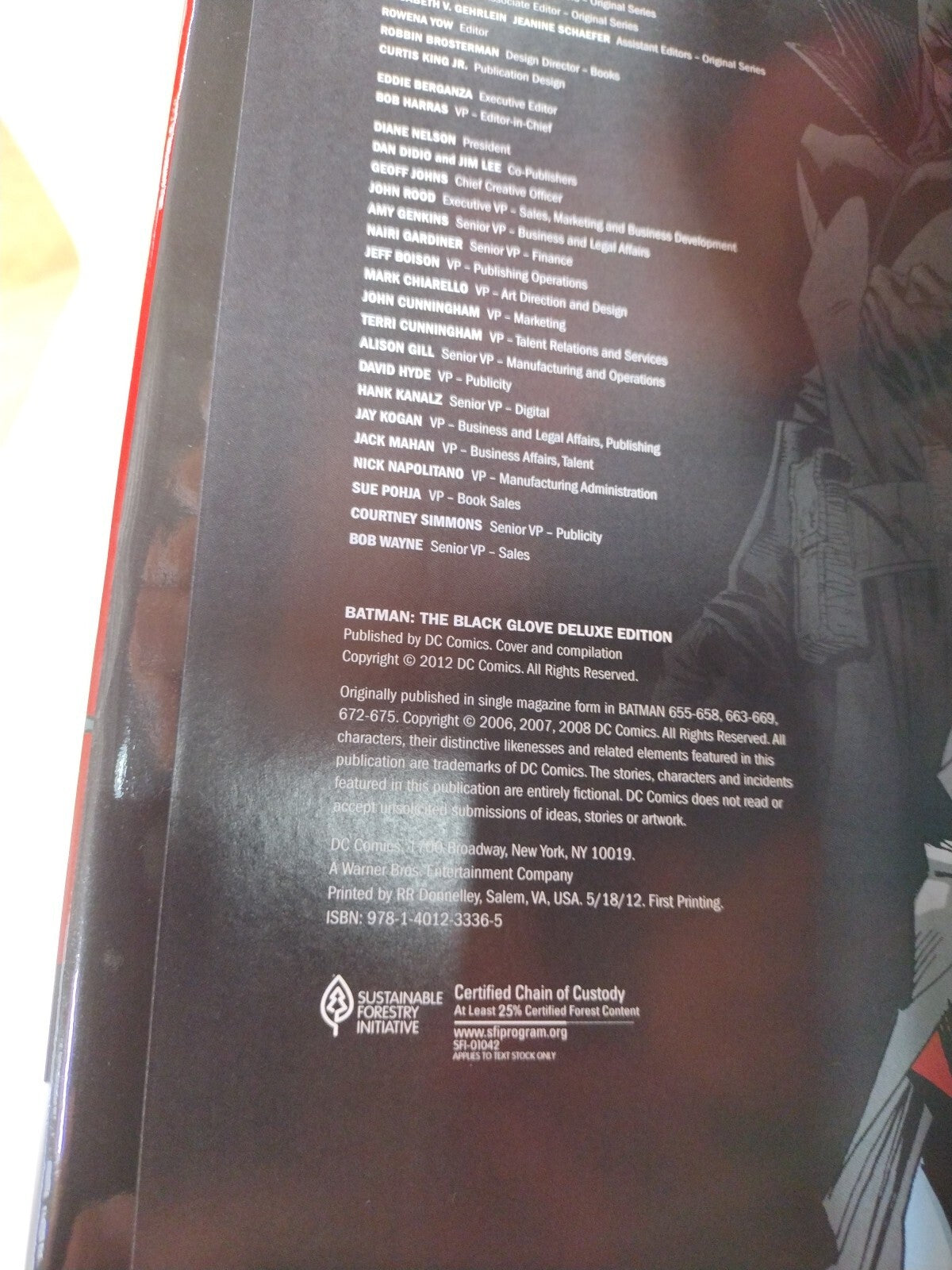 Batman The Black Glove (2012) DC Comic Deluxe Edition Hardcover 1st Print HC