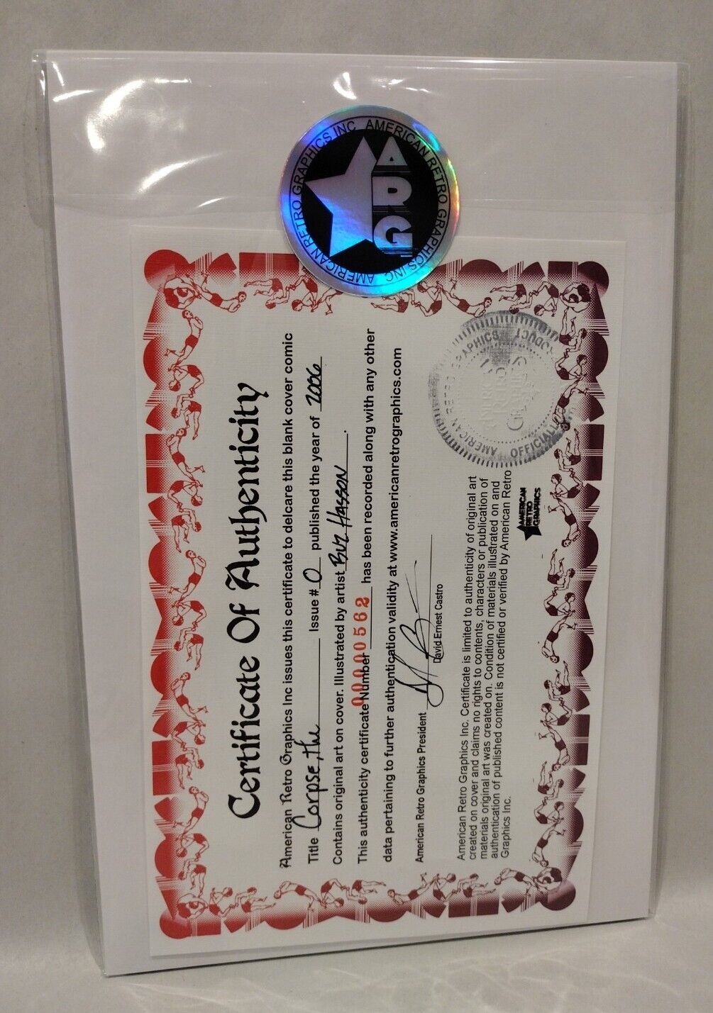 The Corpse #0 (2006) Artery Comics Original Buz Hasson Sketch Variant 1st App