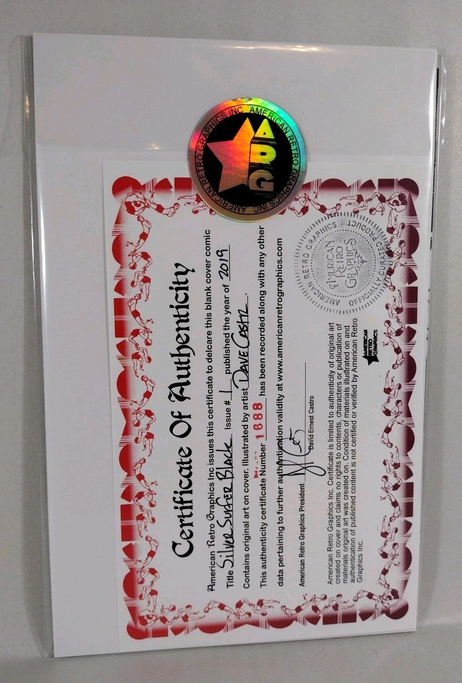 Silver Surfer Black (2019) Marvel Sketch Cover Variant W Original Dave Castr Art