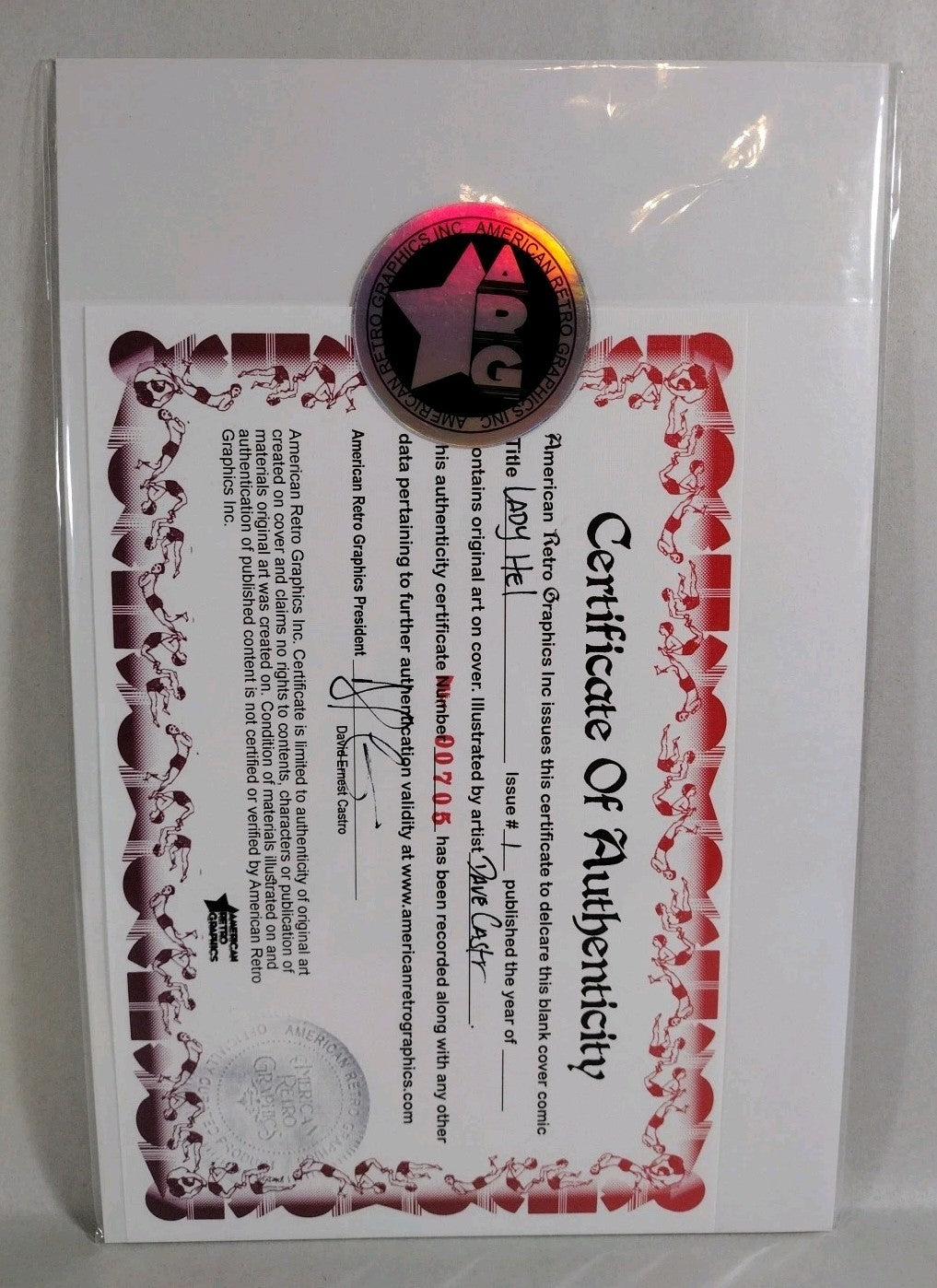 Lady Hel #1 (2023) Dynamite Red Sketch Cover Var Comic w Original Art Dave Castr