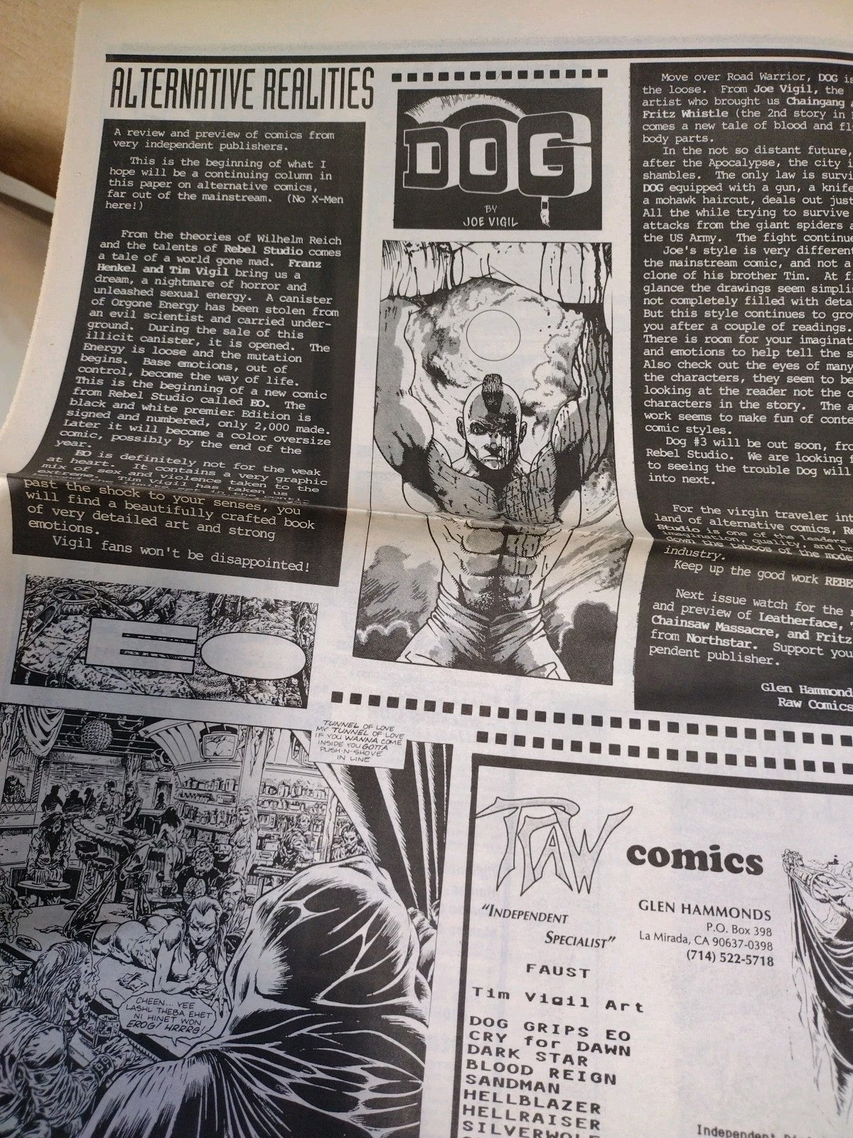 Syn Magazine (1990) Complete Newspaper Run 1 2 3 4 5 6 Horror Movie Comic Run