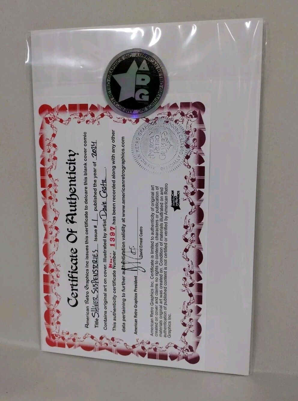 Shiver Suspenstories #1 (2024) EC Comic Sketch Cover W Original Dave Castr Art