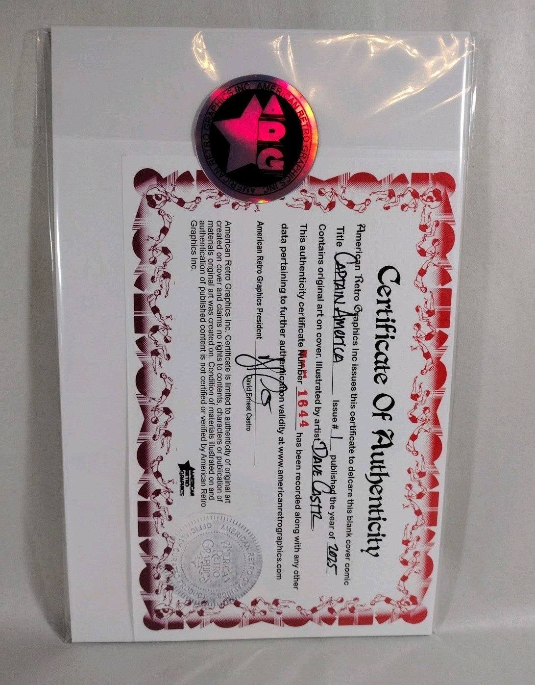 Captain America #1 (2025) Marvel Sketch Cover Comic W Original Dave Castr Art