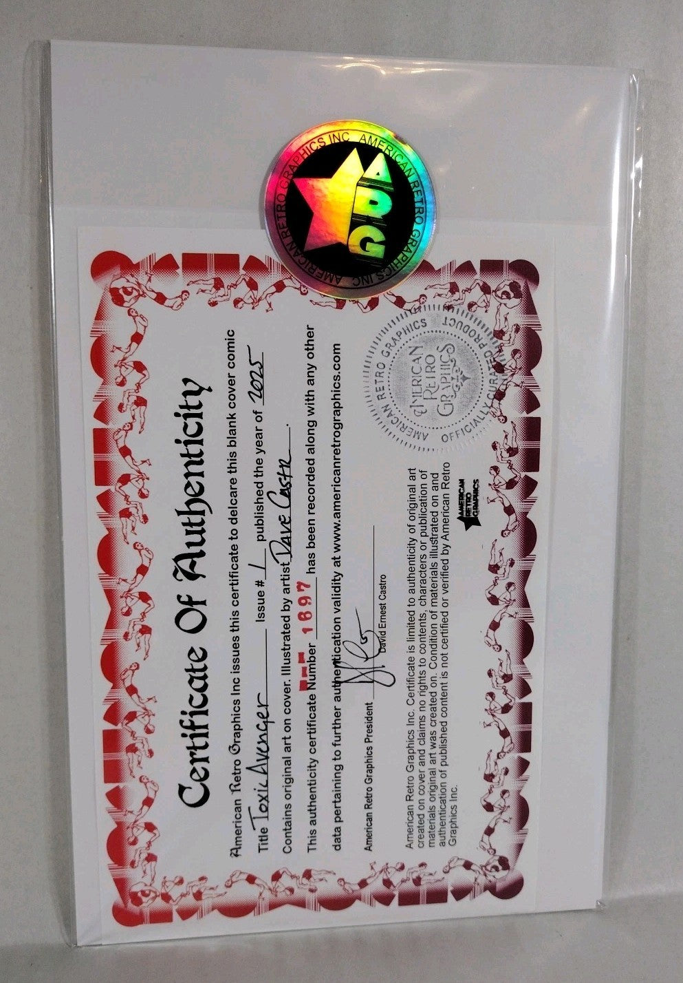 Toxic Avenger #1 (2025) Ahoy Sketch Cover Comic W Original Dave Castr Homage Art