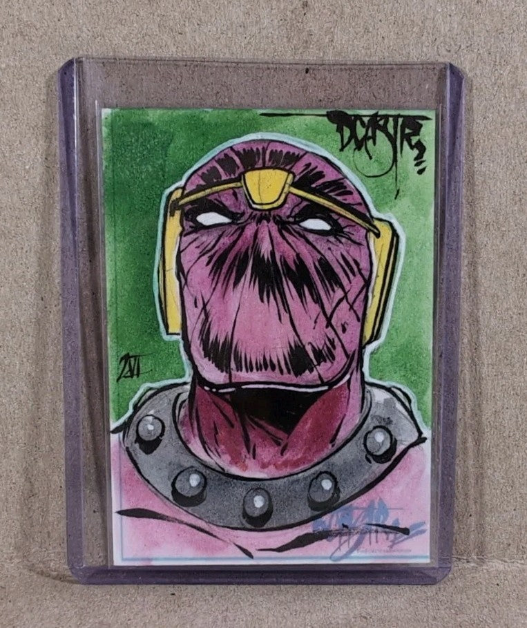 Dave Castr Crusin (2025) OAC Sketch Card W Original Marvel Baron Zemo Art ACEO