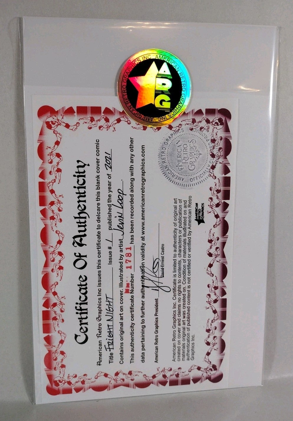 Tom Holland Fright Night 1 (2021) Sketch Cover Variant W Original Jevin Loop Art