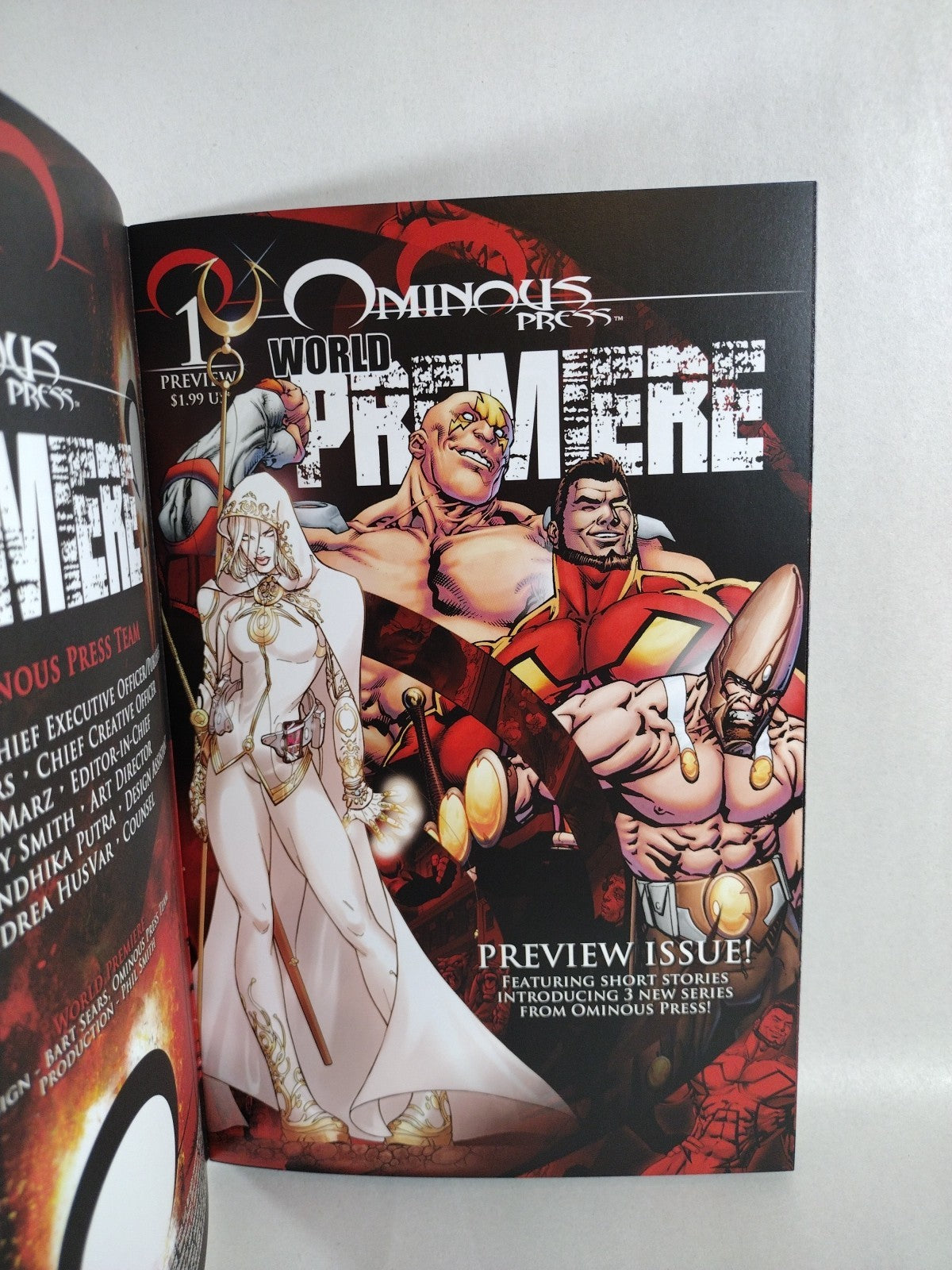 World Premiere 1 (2016) OMINOUS PRESS Blank Sketch Variant Comic Bart Sears NM