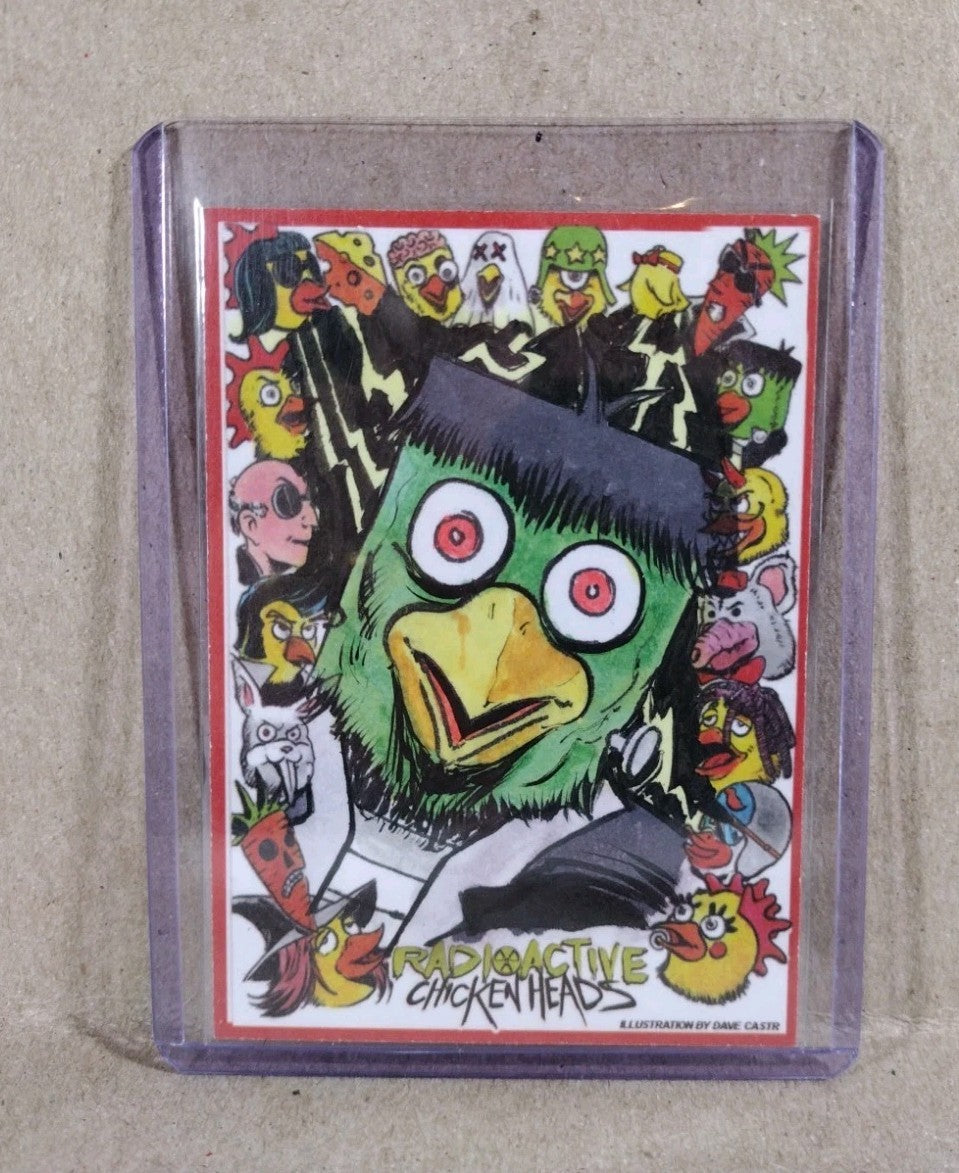 Radioactive Chicken Heads Exclusive Sketch Card W Original Frankenchicken Art