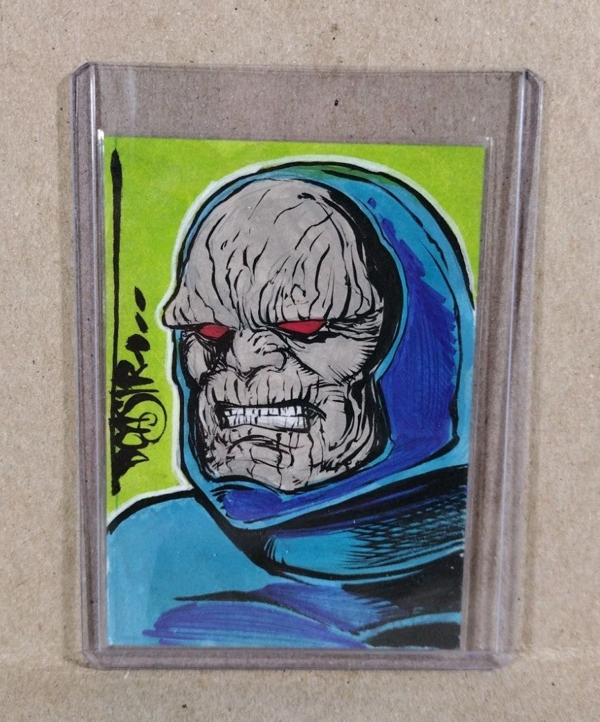 Dave Castr Crusin (2025) OAC Sketch Card W Original DC Comic Darkseid Art ACEO