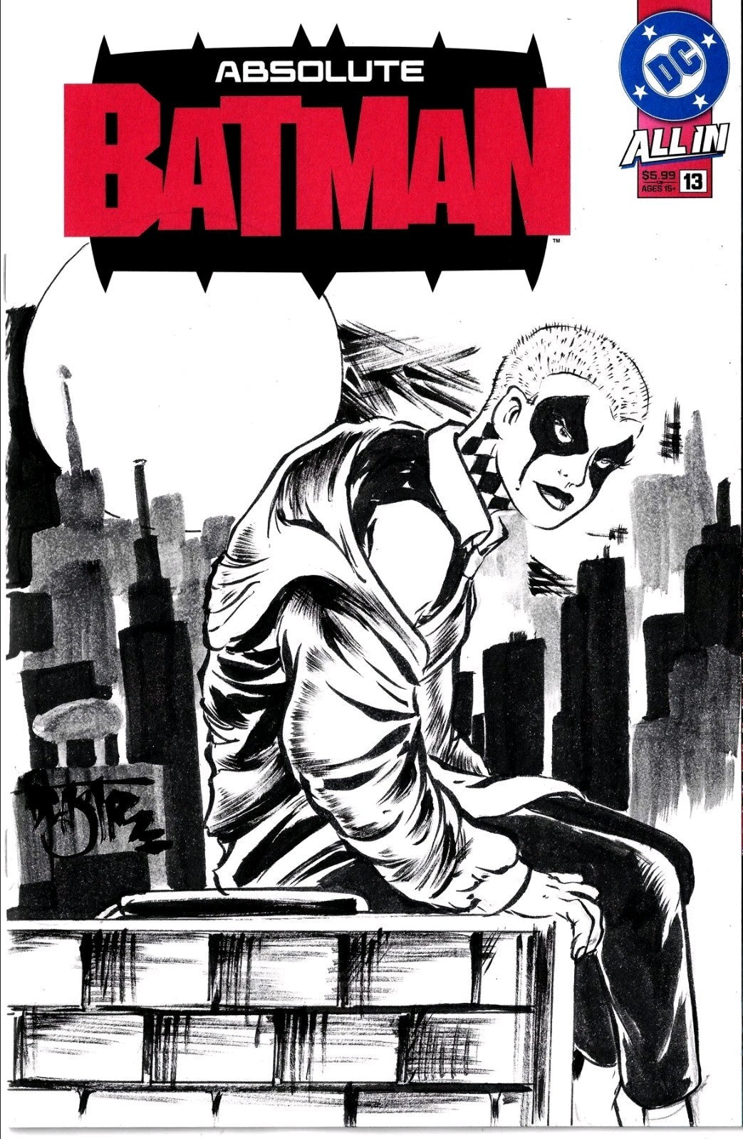 Absolute Batman 13 (2025) DC Comic Sketch Variant Cvr W Original