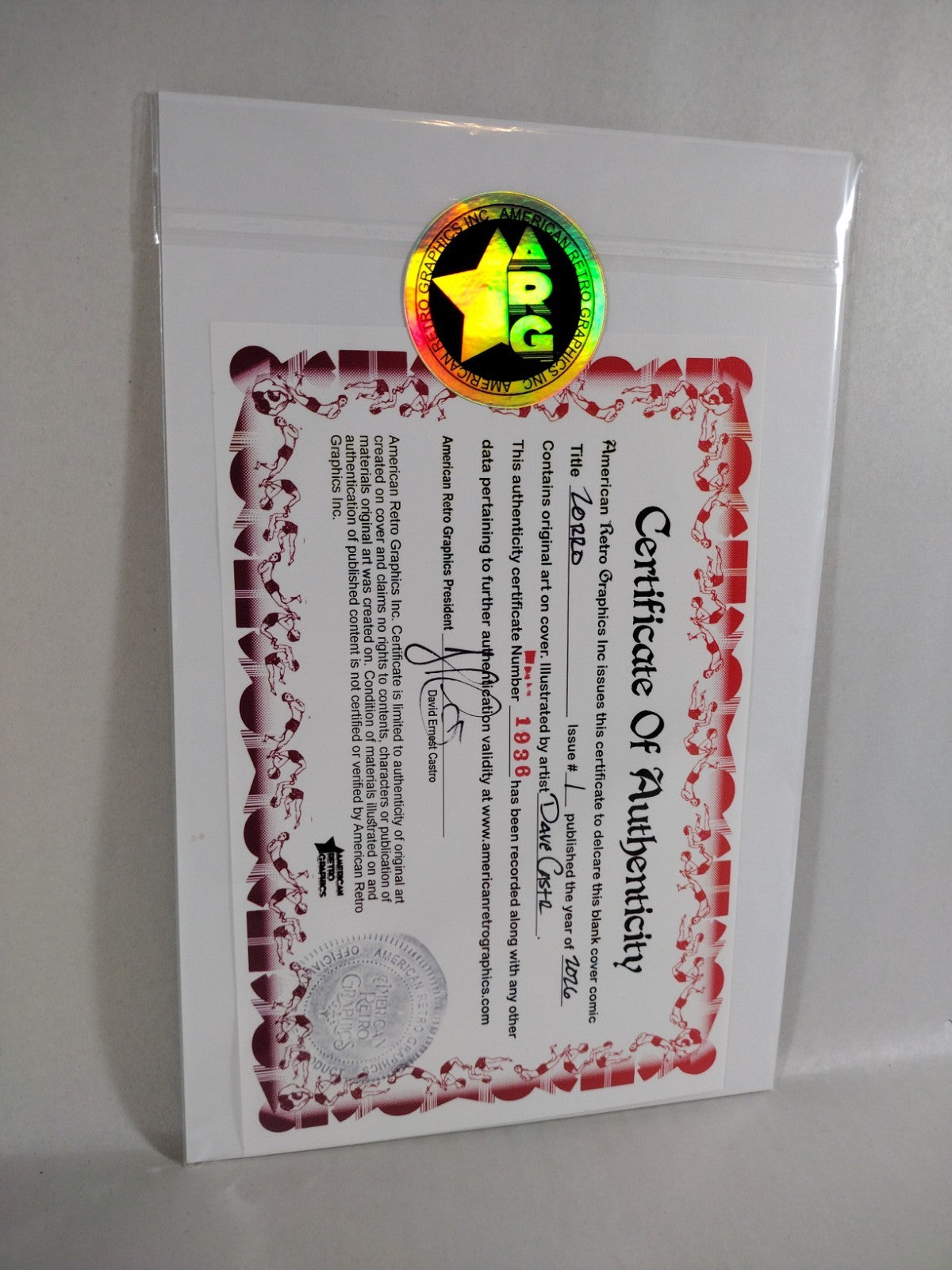 Zorro 1 (2026) Alien Books Sketch Variant Cover Comic W Original Dave Castr Art