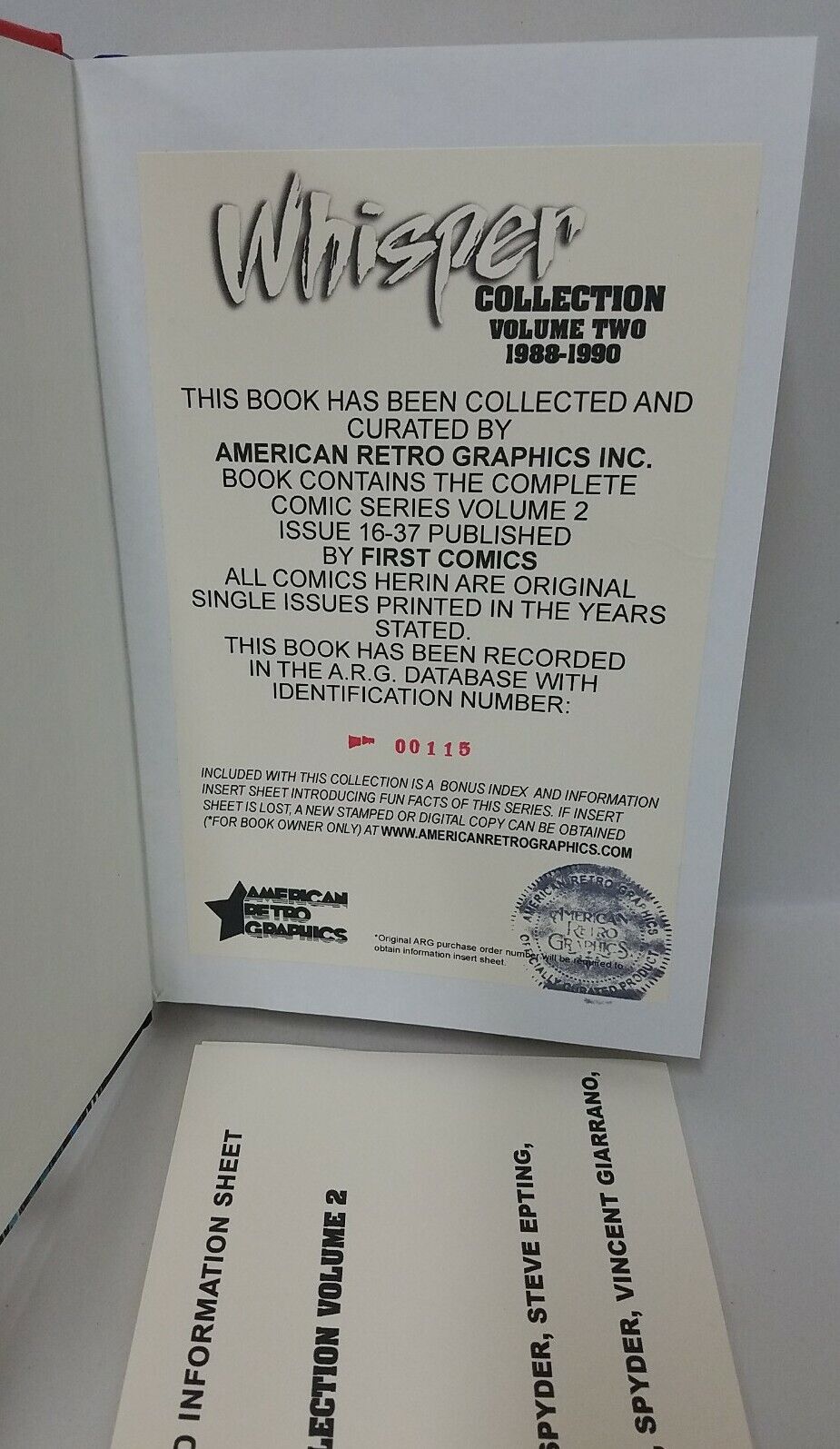 Whisper Omnibus (1983) V1 & 2 HC Set Complete Series Custom Bound Comics ARG New