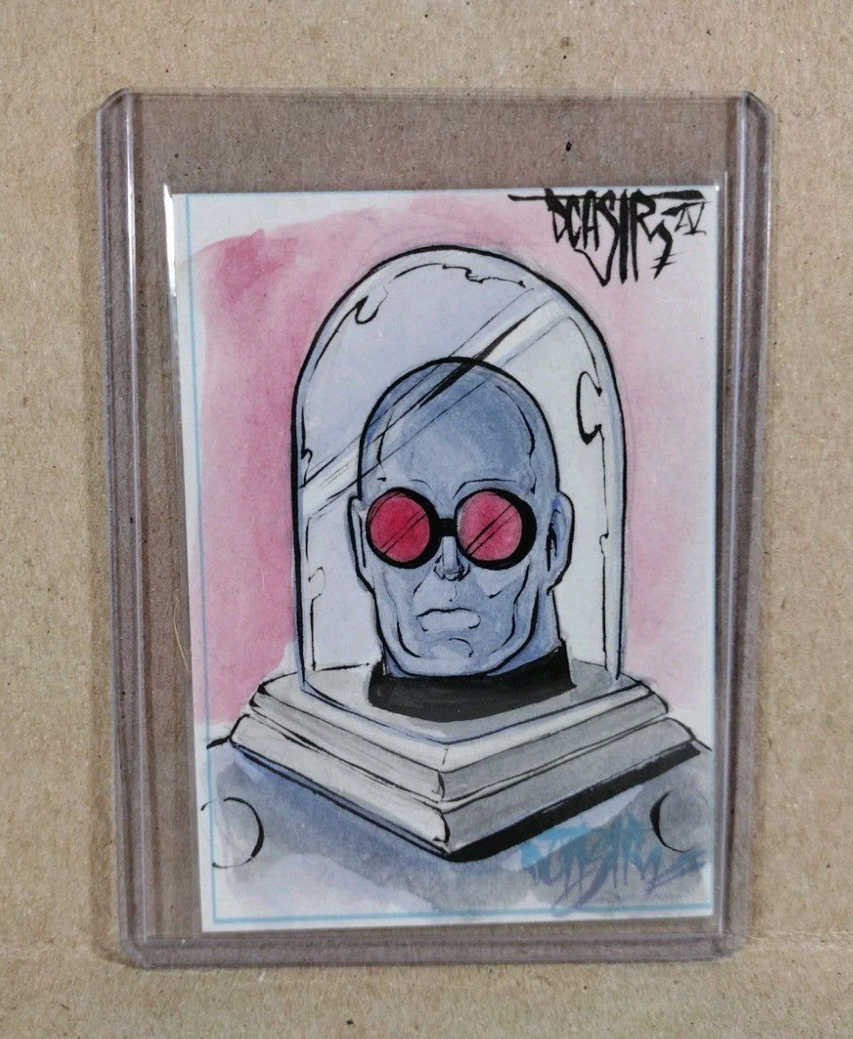 Dave Castr Crusin (2025) OAC Sketch Card W Original DC Comic Mr. Freeze Art